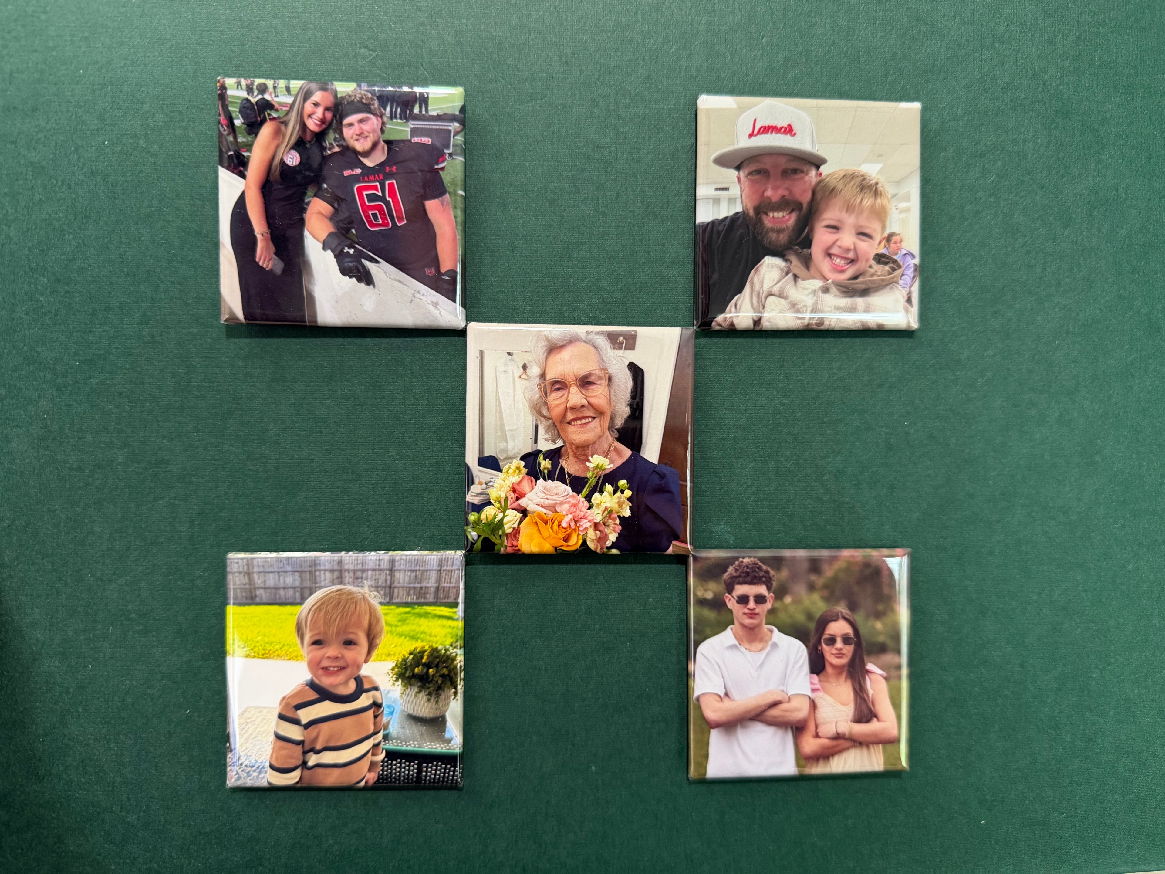2 X 2 Custom Photo Magnet Set - Set of 9